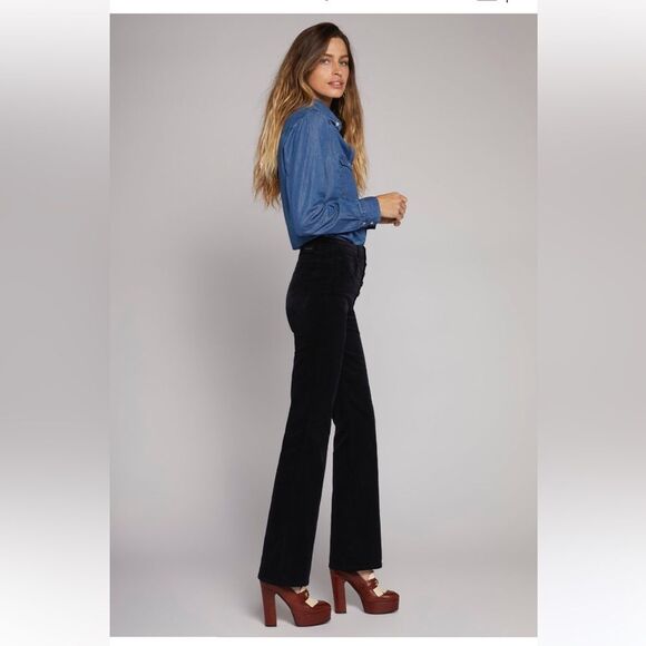 Current Elliott The Side Street Velvet Flare Jean - Picture 2 of 13